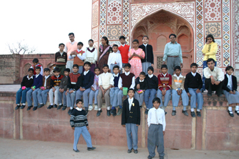 Scolaresca al Taj Mahal, India